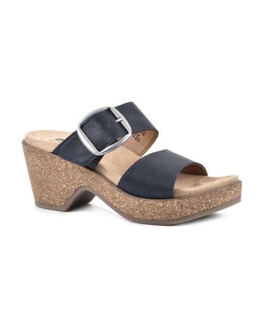 white mountain copious women's clog sandals