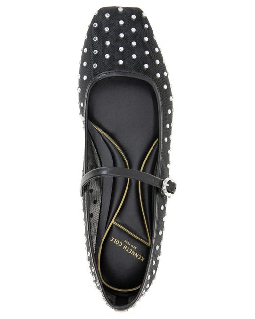 Kenneth Cole Black Jasper Mesh Mary Jane Ballet Flats