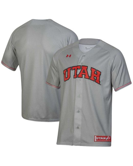 Under Armour Gray Utah Utes Replica Baseball Jersey for men