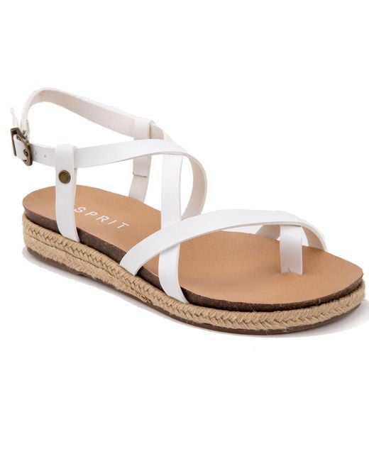 esprit sandals white