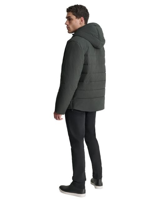DKNY Gray Hooded Full-zip Jacket for men