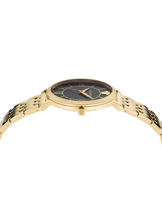Versace Metallic Swiss Ion Plated Stainless Steel Bracelet Watch 42mm