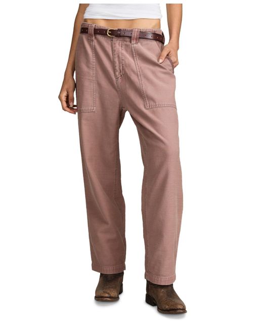 Lucky Brand Red Easy Utility-pocket Mid-rise Pants