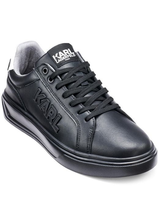 KARL LAGERFELD Leather Side Karl Sneaker in Black for Men | Lyst