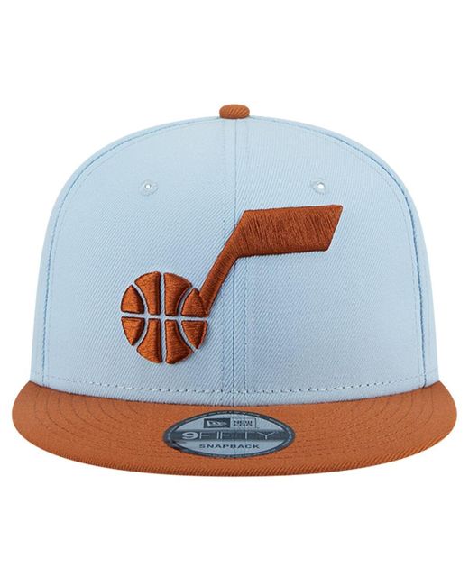 KTZ Blue /brown Utah Jazz 2-tone Color Pack 9fifty Snapback Hat for men