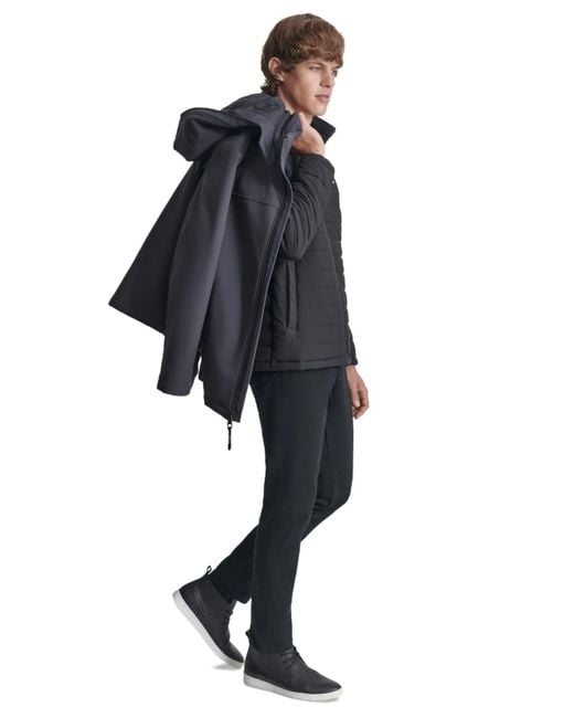 DKNY Black 3-in-1 Systems Jacket for men