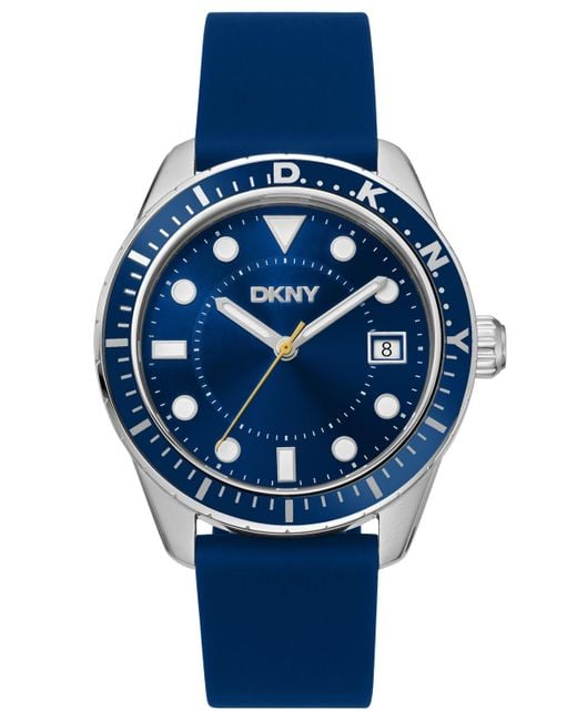 DKNY Blue Crosby Sport Silicone Strap Watch for men