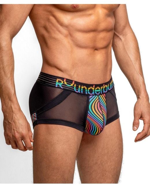 Rounderbum Blue Waveform Pride Anatomic Mini Trunk for men