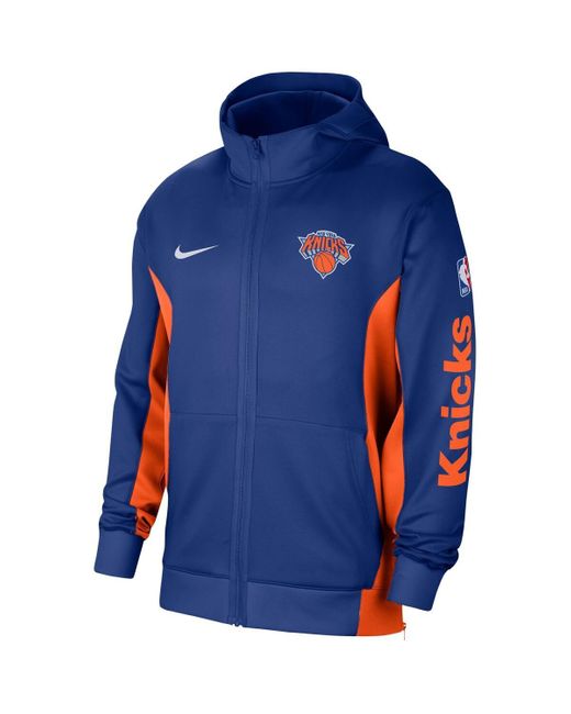 Nike Blue New York Knicks 2023/24 Authentic Showtime Full-zip Hoodie for men