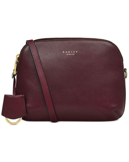 Radley Dukes Place Medium Leather Ziptop Crossbody Bag in Red Lyst
