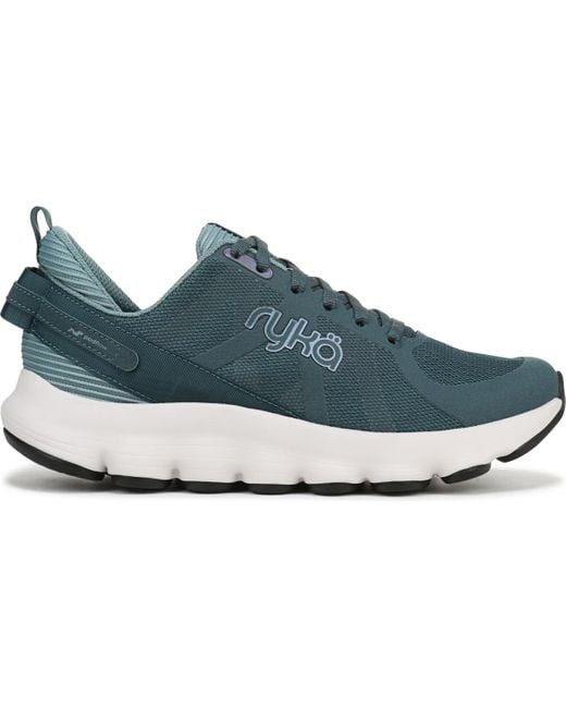 Ryka Blue Podflow Lace Up Walking Sneakers