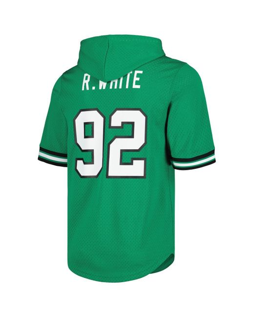 Mitchell & Ness Green reggie White Philadelphia Eagles Retired Player Name And Number Mesh Hoodie T-shirt for men