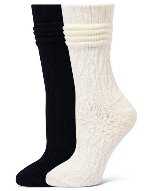 Hue Black Bubble Cable Boot Sock 2 Socks