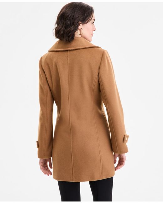 Michael Kors Brown Michael Collared Zip-front Coat