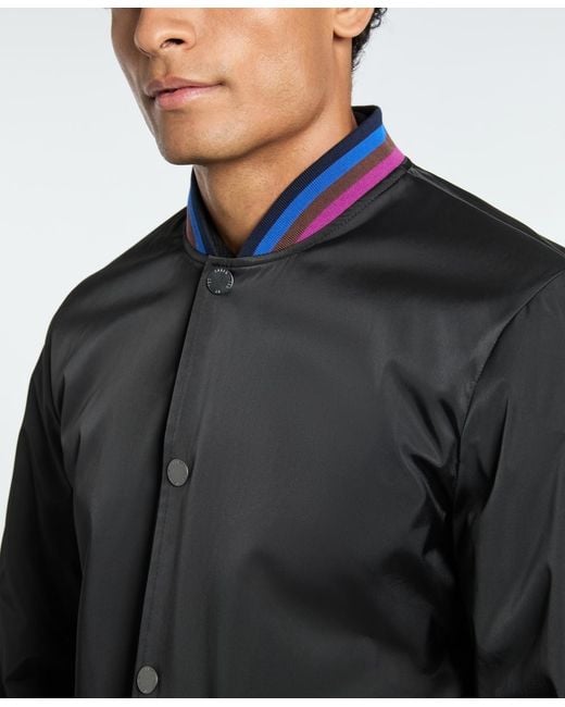 Ted Baker Black Sateen Bomber Jacket for men