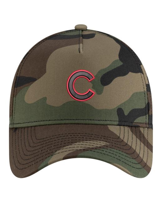 KTZ Green Chicago Cubs Woodland Team Pop 9forty A-frame Adjustable Hat for men