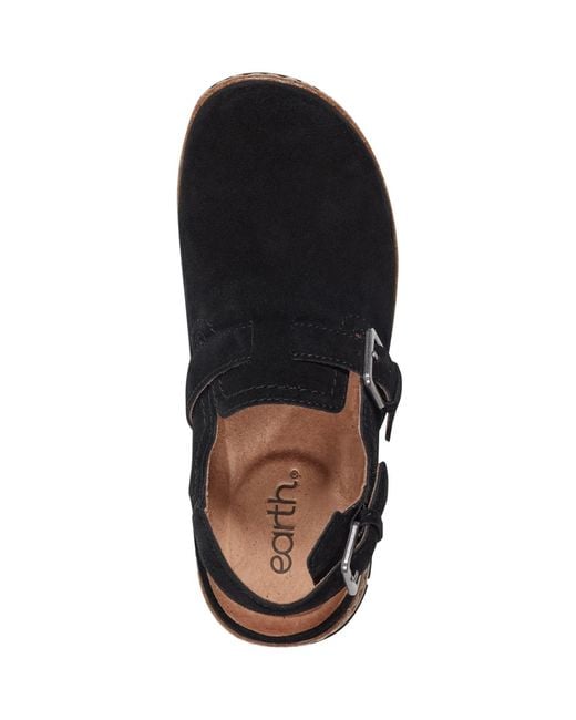 Earth Black Elmonte Slingback Clogs