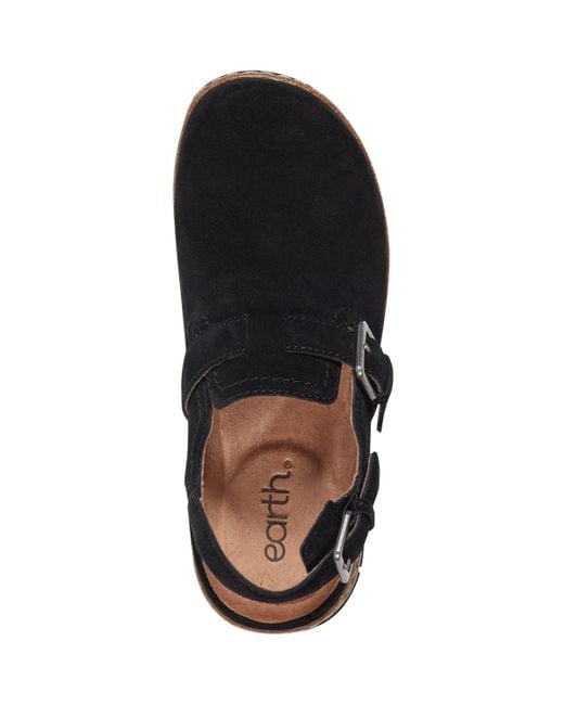 Earth Black Elmonte Slingback Clogs