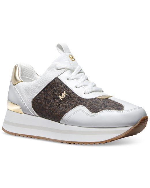 Michael Kors Gray Michael Raina Lace-up Trainer Running Sneakers