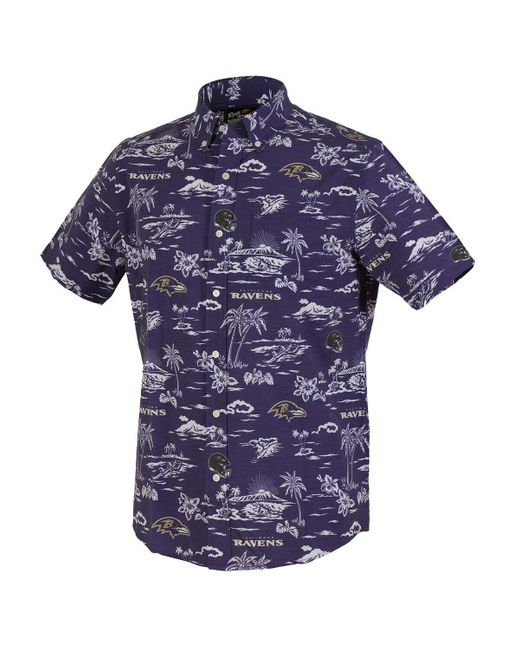 Reyn Spooner Blue Baltimore Ravens Kekai Performance Button-down Shirt for men