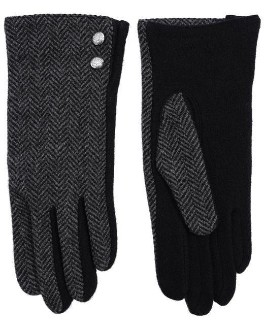 Ralph Lauren Black Two Button Pattern Top Gloves
