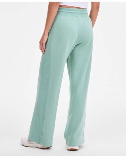 ID Ideology Green Relaxed High-rise Flare-leg Fleece Pants