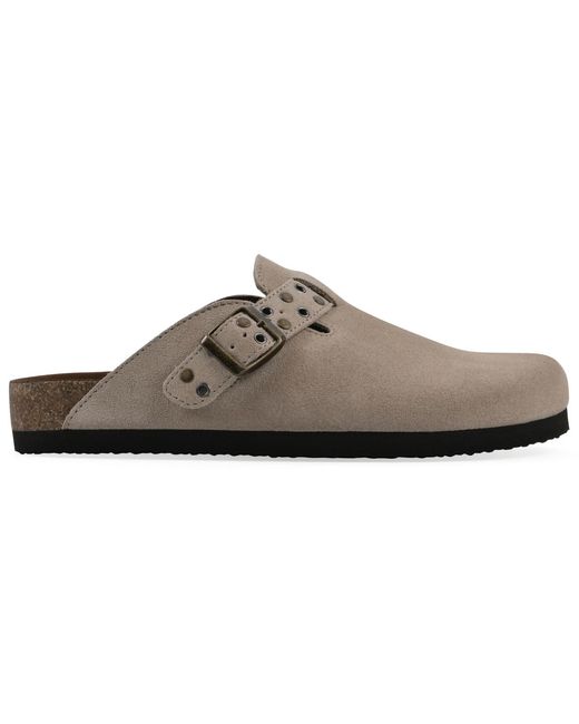 White Mountain Brown Benben Footbeds Clogs
