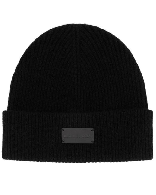Michael Kors Black Merino Cuff Hat for men