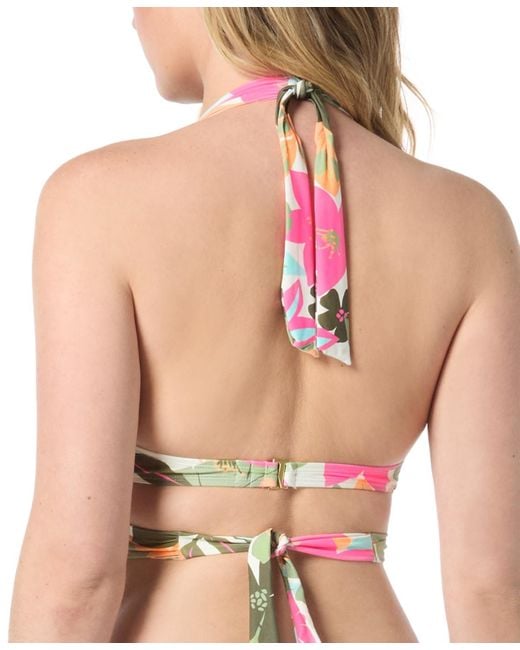 Coco Reef Green Bra-sized Wrap Halter Bikini Top