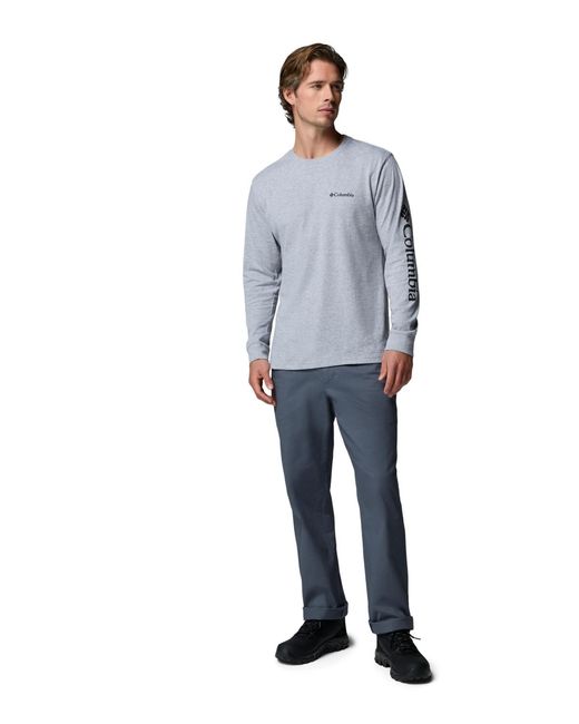 Columbia Blue Fundamental Graphic Long-sleeve T-shirt for men