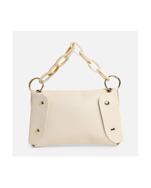 Haute Sauce White Textured Chainlink Sling Bag