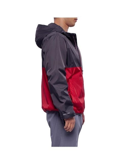 Rokka&Rolla Red Packable Mesh Lined Lightweight Windbreaker Jacket for men