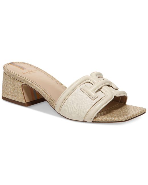 sam edelman white block heels
