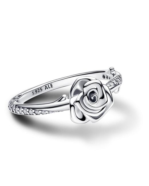 Pandora White Rose Bloom Ring