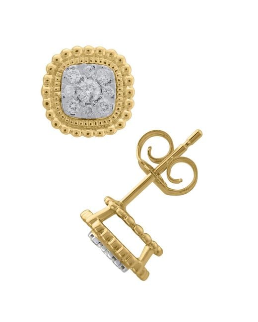 Macy's Metallic Diamond Earrings (1/5 Ct. T.w.