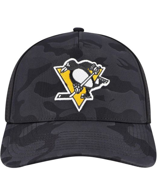 American Needle Blue Pittsburgh Penguins Valin Camo Super Tech Vented Adjustable Hat for men