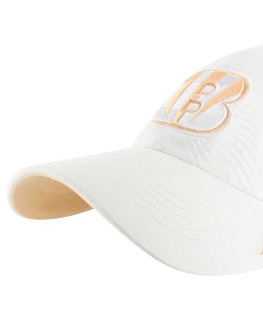 '47 White 47 Cincinnati Bengals Ballpark Cheer Clean Up Adjustable Hat