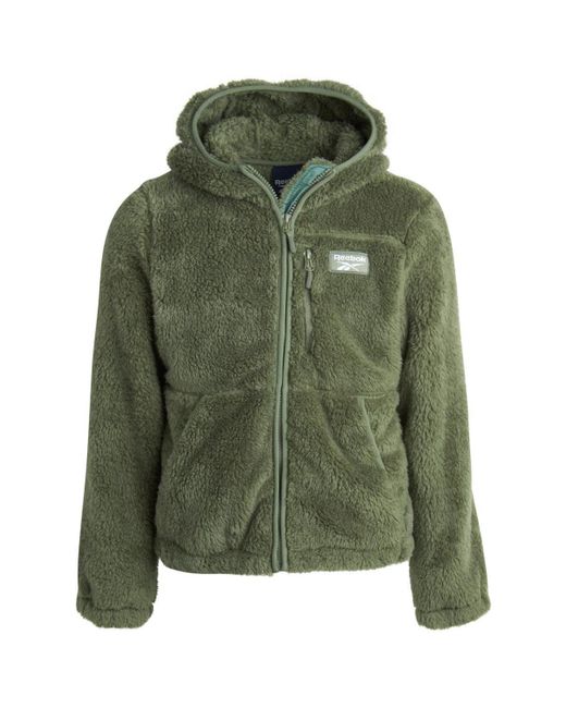 Reebok Lightweight Fleece Jacket in Green Lyst