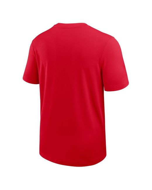 Nike Red Ohio State Buckeyes 2025 Sideline Uv Performance Coach T-shirt for men