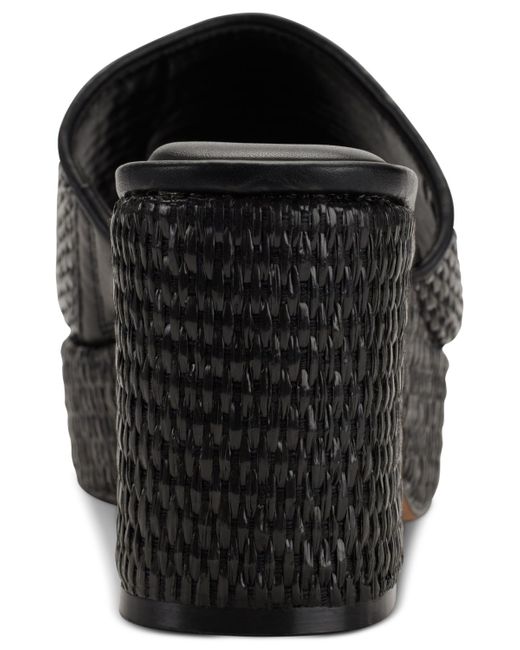 DKNY Black Desirae Slip-on Espadrille Platform Sandals