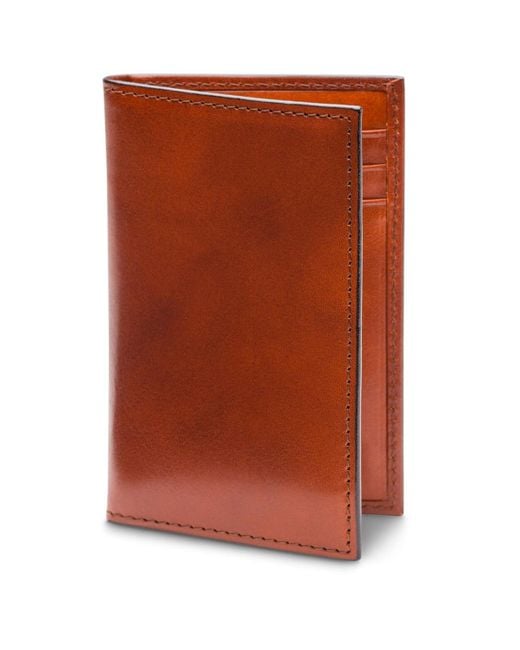 Bosca Brown Genuine Leather 8 Pocket Credit Card Case for men