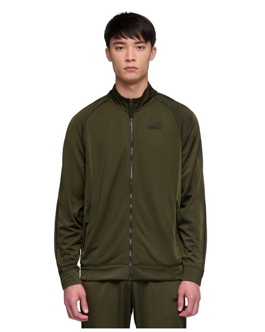 PUMA Green Piped Tricot Jacket for men