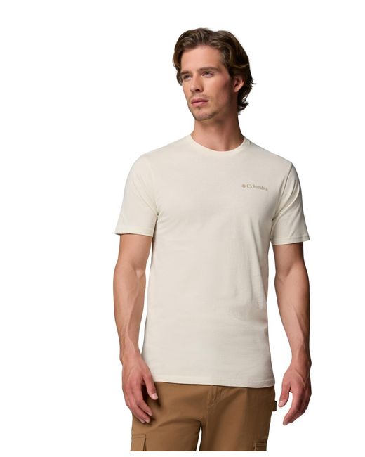Columbia White Ted Graphic T-shirt for men
