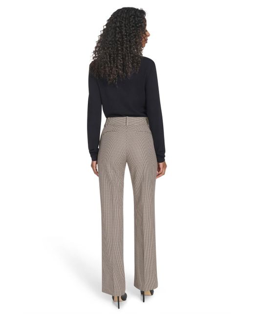 Tommy Hilfiger Gray Houndstooth Bootcut Trousers