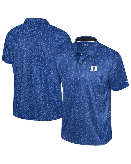 Colosseum Athletics Duke Blue Devils Football Print Polo Shirt for men
