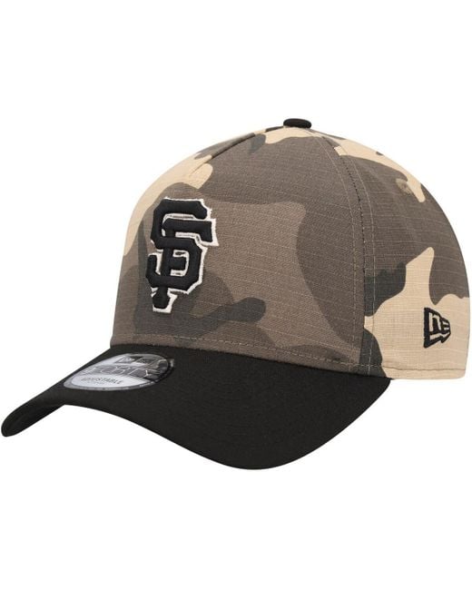 KTZ Black San Francisco Giants Crown A-frame 9forty Adjustable Hat for men