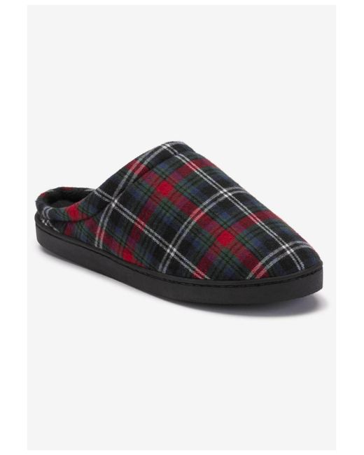 Kingsize Red Big & Tall Fleece Clog Slippers for men