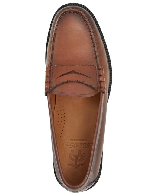 Brooks Brothers Brown Bleeker Lug Sole Penny Loafers for men