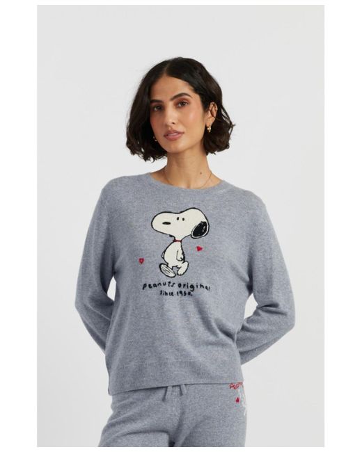 Chinti & Parker White Wool Cashmere Peanuts Original Sweater