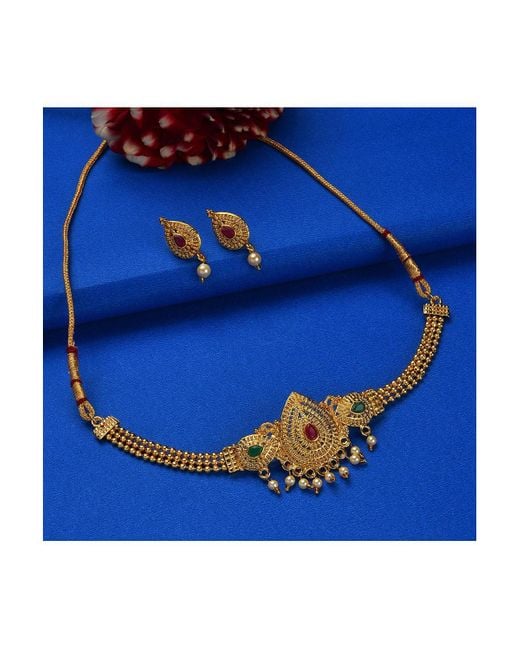 SOH White Plated Designer Stone Jewellery Set